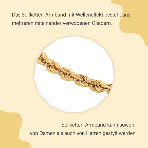 Vintage italienisches Kordel-Armband in vergoldetem Silber image number 5