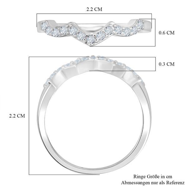 LUSTRO STELLA 2er-Set weißer Zirkonia Ring image number 7