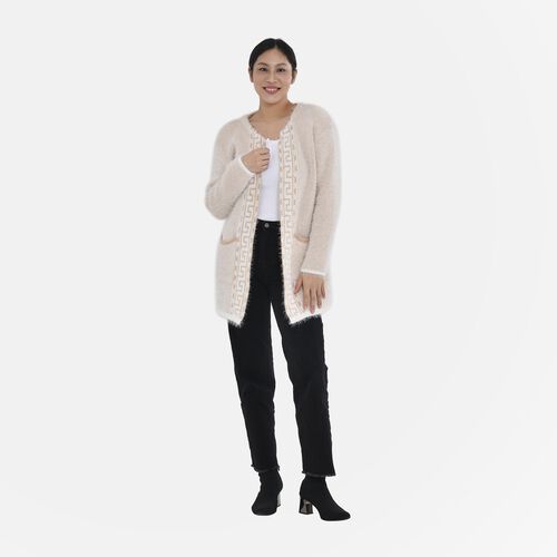 Kuschelweicher, geschmeidiger Cardigan mit zwei Taschen, 110x82 cm, Camel image number 0