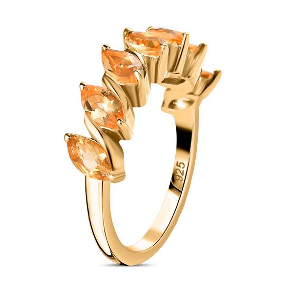 Citrin Ring 925 Silber Gelbgold Vermeil (Gr&ouml;&szlig;e 17.00) ca. 1,51 ct image number 5