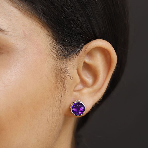 Afrikanische Amethyst Ohrringe in Silberton - 6,82 ct. image number 3