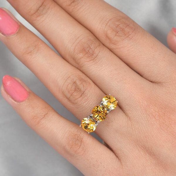 LUSTRO STELLA &Ouml;sterreichischer Sonnenblume Kristall Ring 925 Silber Platin-&Uuml;berzug image number 3