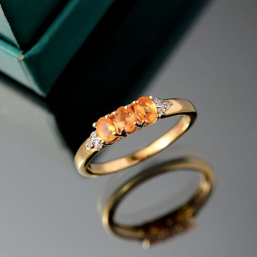 D'Joy Salamanca Feueropal und Zirkon Ring - 0,41 ct. image number 1
