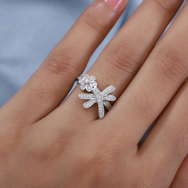 Diamant Ring 925 Silber Platin-&Uuml;berzug image number 3