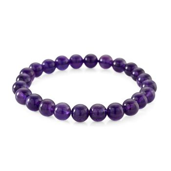 Flexibles AAA afrikanisches Amethyst Armband - 90 ct.