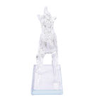 Dekorative Kristallglas-Pferdefigur auf quadratischem Ständer, Transparent image number 2