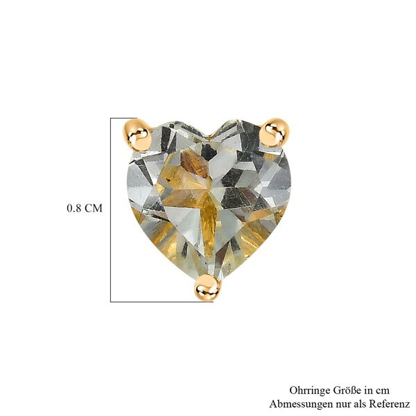 AA Prasiolith Ohrringe, 925 Silber 750 Gelb Vergoldet ca. 2.35 ct image number 5