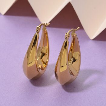 316L Edelstahl IP-Gelbbeschichtung Ohrringe 6,00g