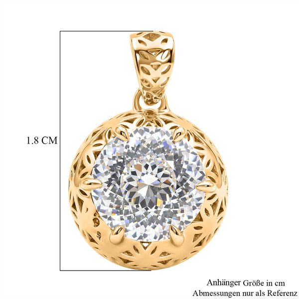 D'Joy Moissanit Anh&auml;nger 925 Silber 750 Gelbgold Vermeil ca. 2.23 ct image number 5