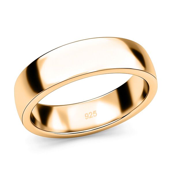 Klassischer Komfort-Bandring, Gelbgold Vermeil image number 4