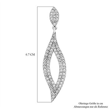 Wei&szlig;e Kristall-Ohrringe - 5 ct.