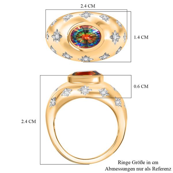 Nebula Quarz und Zirkon Ring, ca. 1,66 ct. image number 6