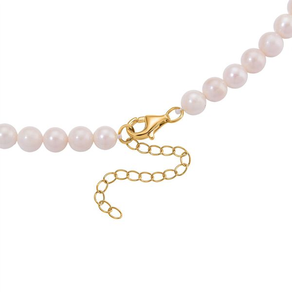 D'Joy Japanische Akoya Perle 50+5cm Halskette, 925 Silber vergoldet image number 4