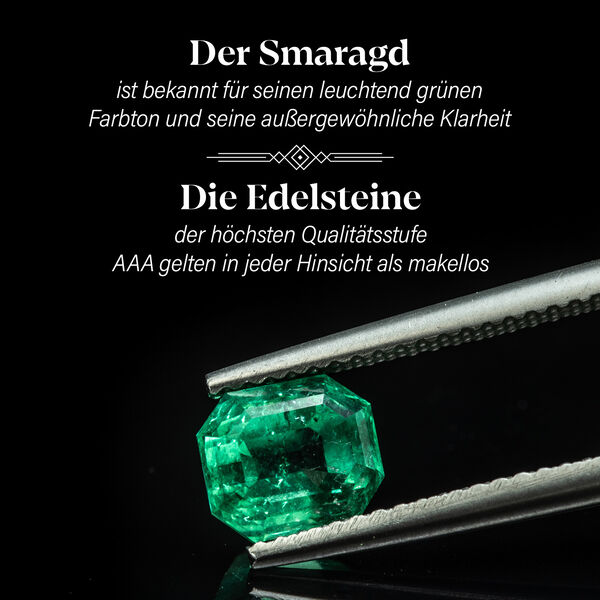 AAA Smaragd und Diamant Anh&auml;nger - 1,10 ct. image number 4