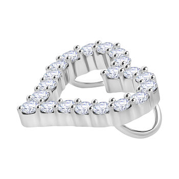 LUXURIANT SI-GH Labor Diamant Anh&auml;nger, 925 Silber platiniert - 0,50 ct.