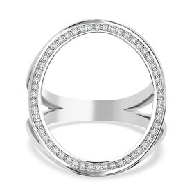 Lustro Stella Weißer Zirkonia Ring 925 Silber rhodiniert (Größe 17.00)