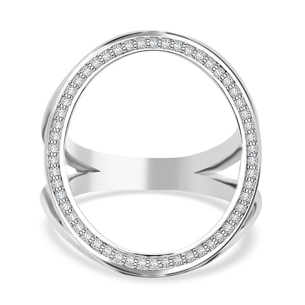 Lustro Stella Weißer Zirkonia Ring 925 Silber rhodiniert (Größe 17.00) image number 0