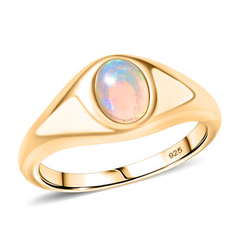AA nat&uuml;rliches, &auml;thiopisches Welo Opal-Schmuckset, 925 Silber vergoldet - 1,89 ct.