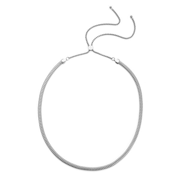 Spiga-Halskette, silberfarben, ca. 45 cm, reiner Edelstahl ca. 22,48g