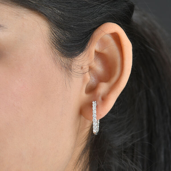 LUXURIANT VS-EF Labor Diamant Ohrringe, 925 Silber rhodiniert - 1,98 ct. image number 2