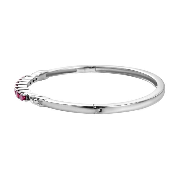 Afrikanischer Rubin (Fissure gef&uuml;llt) Armreif, ca. 19 cm, Edelstahl ca. 2.41 ct image number 4