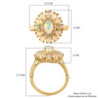 Natürlicher, äthiopischer Welo Opal Ring mit Öffnungsmechanismus, 925 Silber Gelbgold Vermeil (Größe 20.00) ca. 2.09 ct image number 6