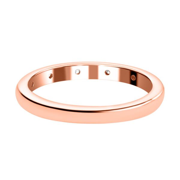 Schlichter, funkelnder Bandring, ros&eacute;vergoldet image number 6