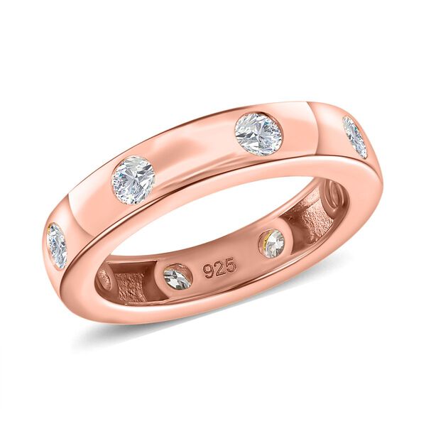 Forever in Love Moissanit Bandring in ros&eacute;vergoldetem Silber- 0,85 ct. image number 4