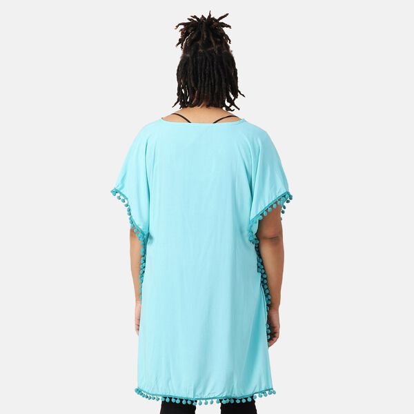 T-Shirt mit Stickerei, Einheitsgröße, Hellblau image number 2