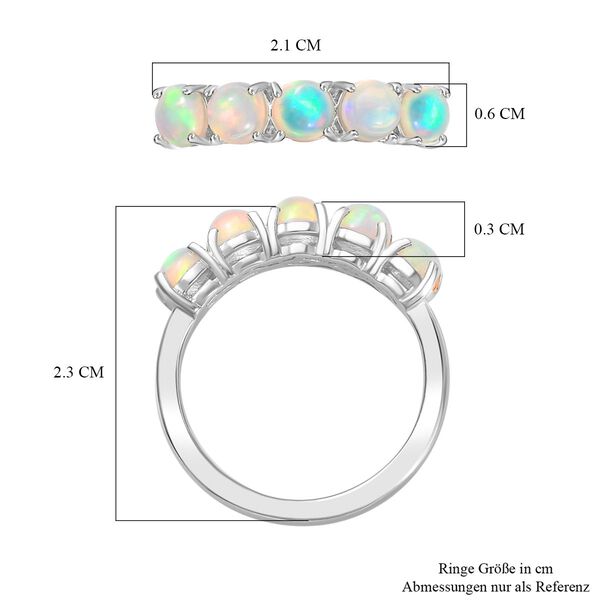 AA Nat&uuml;rlicher, &auml;thiopischer Welo Opal Ring 925 Silber platiniert (Gr&ouml;&szlig;e 19.00) ca. 0,83 ct image number 8