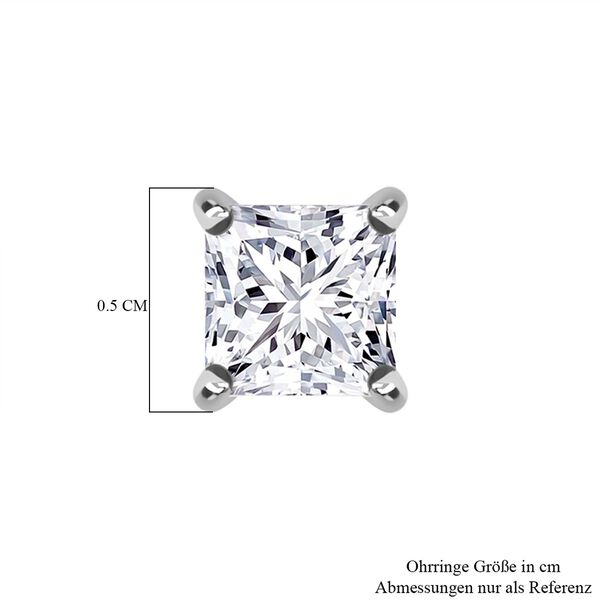 LUXURIANT SGL zertifizierte VS-EF Labor Diamant Ohrringe in 585 Wei&szlig;gold - 1 ct. image number 5
