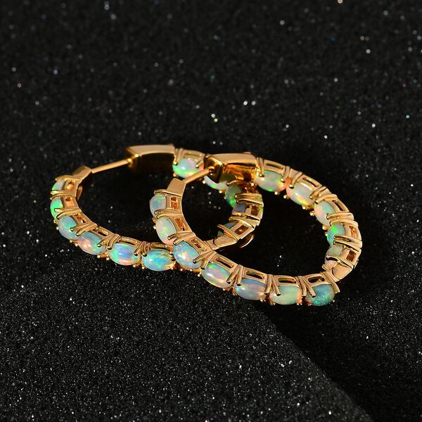 AA nat&uuml;rliche, &auml;thiopische Welo Opal-Ohrringe - 3,89 ct. image number 7