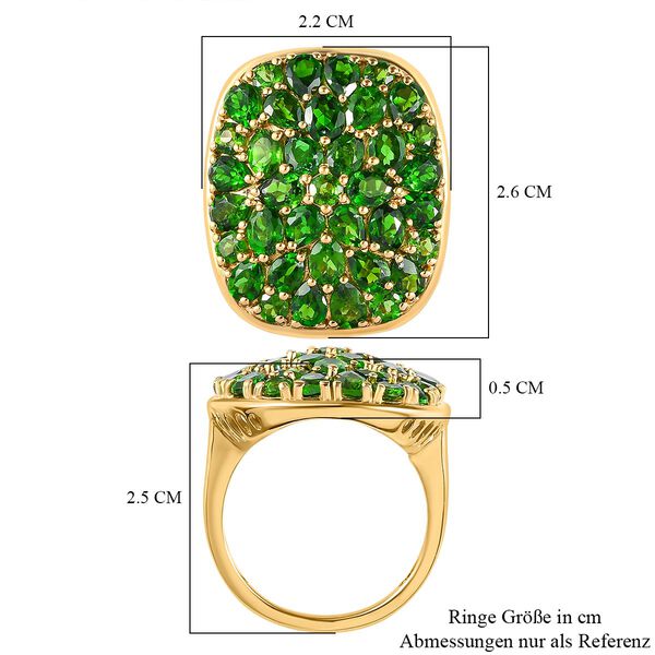 Natürlicher Chromdiopsid-Ring - 6,15 ct. image number 7