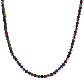 Flexible mehrfarbige Achat Halskette - 80 ct.
