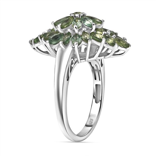 Natürlicher grüner Apatit Ring 925 Silber rhodiniert (Größe 17.00) ca. 2,91 ct image number 4