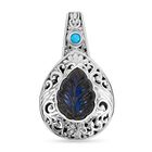 Royal Bali -  Labradorit, Sleeping Beauty Türkis Anhänger 925 Silber ca. 9,12 ct