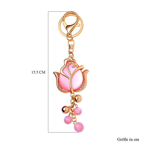 3 Stück Dekorativer Schlüsselanhänger, Bär, Rose, Blumen, mehrfarbig image number 9