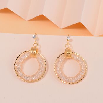 Wei&szlig;er Kristall Ohrringe Reines Messing