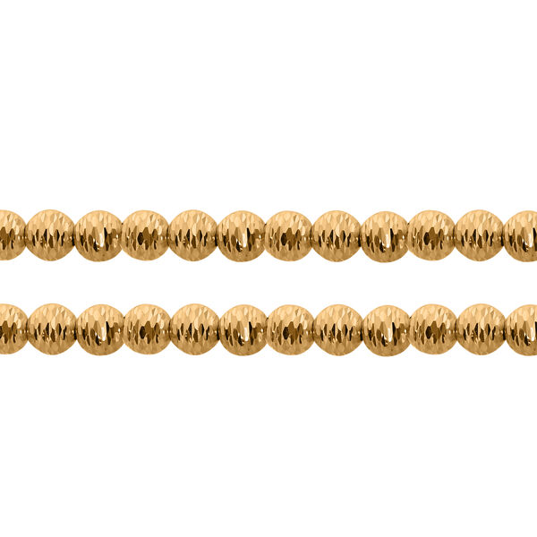 Kugelkette mit Diamantschliff-Muster in 585 Gold, 45+2,5 cm image number 4