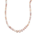 AA Mehrfarbige Süßwasser Perle Halskette ca. 45 cm 925 Silber 750 Gelbgold Vermeil