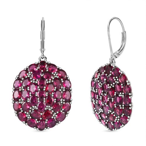 Rhodolith Granat Ohrringe Edelstahl ca. 15.44 ct image number 0