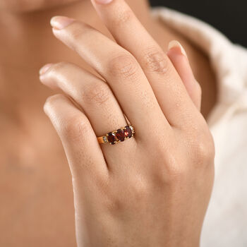 EverTrue Mosambik Granat und Diamant Ring in Goldton - 1,77 ct.