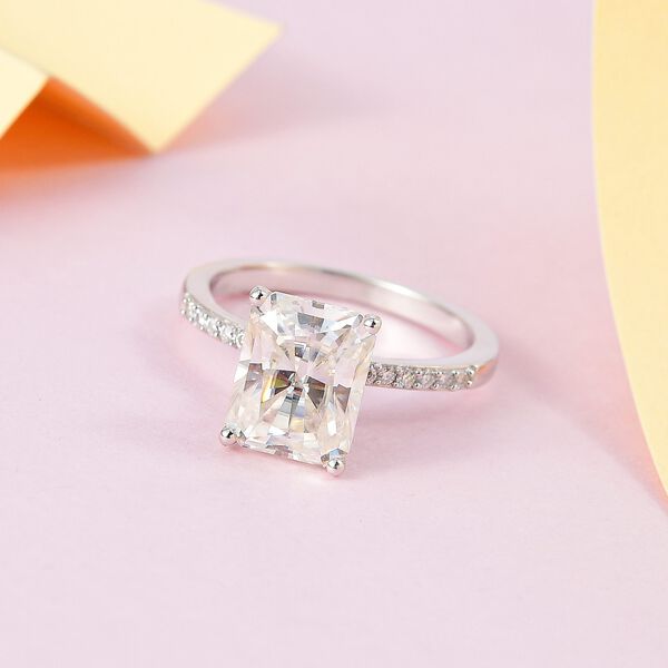 Moissanit Ring, ca. 3.62 ct image number 9
