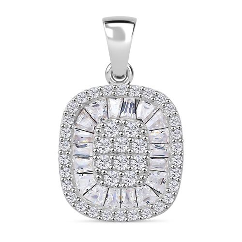 Weißer Zirkonia Schmuckset 925 Silber rhodiniert image number 1