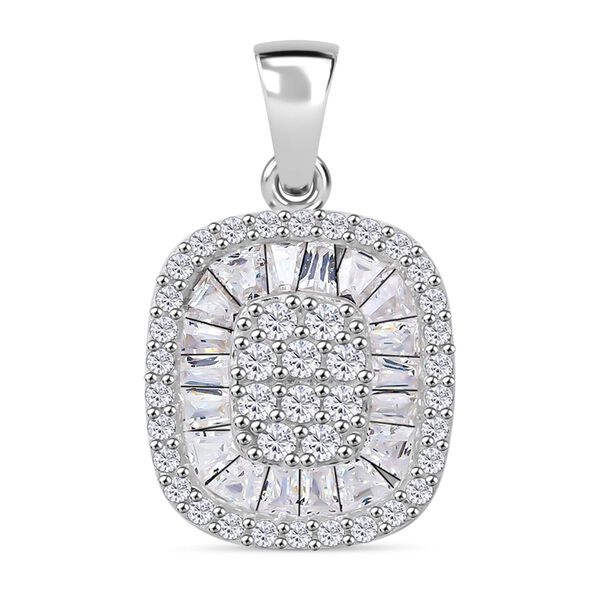 Weißer Zirkonia Schmuckset 925 Silber rhodiniert image number 1