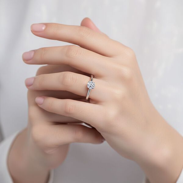 LUXURIANT VS-EF Labor Rund Diamant Ring - 0,52 ct. image number 2