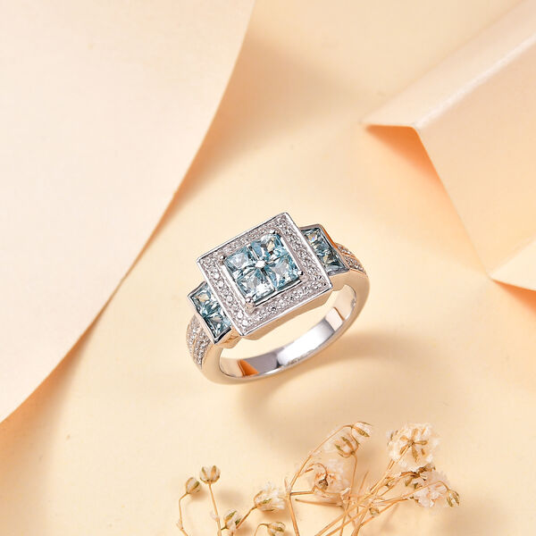 AA blauer Zirkon-Ring - 2,54 ct. image number 2