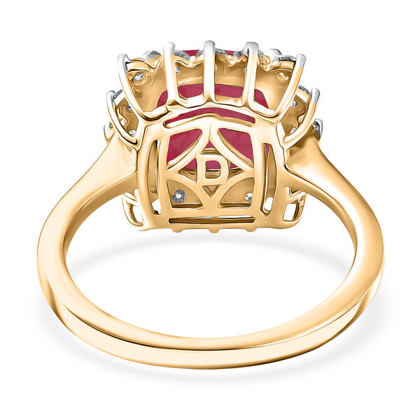 D'Joy AA afrikanischer Rubin und Moissanit Ring - 5,64 ct. image number 5