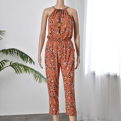 Träger-Jumpsuit mit gesmokter Taille, Rosa image number 0