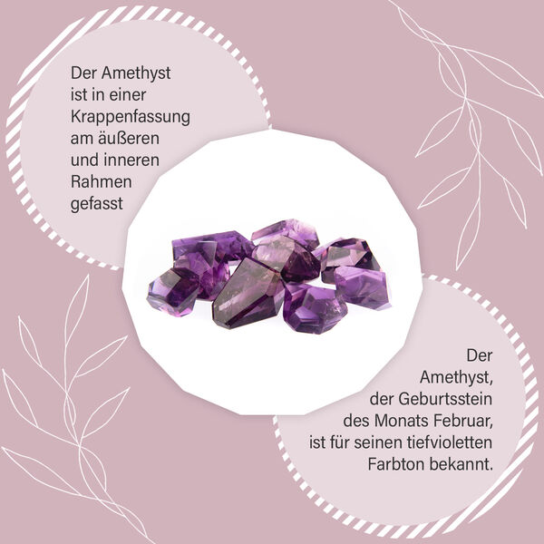 Infinity afrikanische Amethyst-Inside-Out-Creolen image number 7